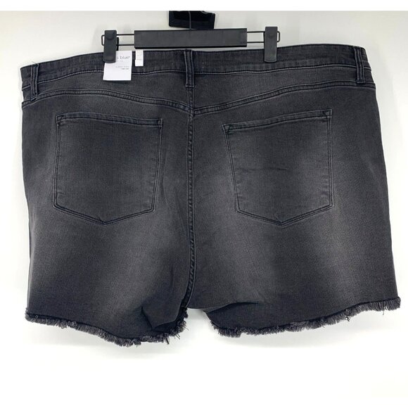 STS Blue Shorts Aubrey Mid Rise Gray Denim Fray Hem Cutoff - Picture 5 of 8